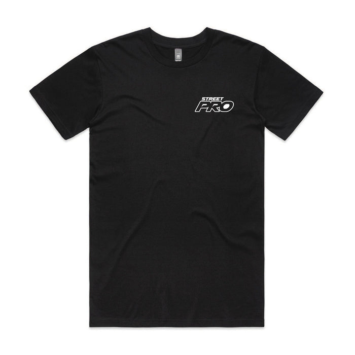 Street Pro Wheels T-Shirt, Black, Cotton, Large