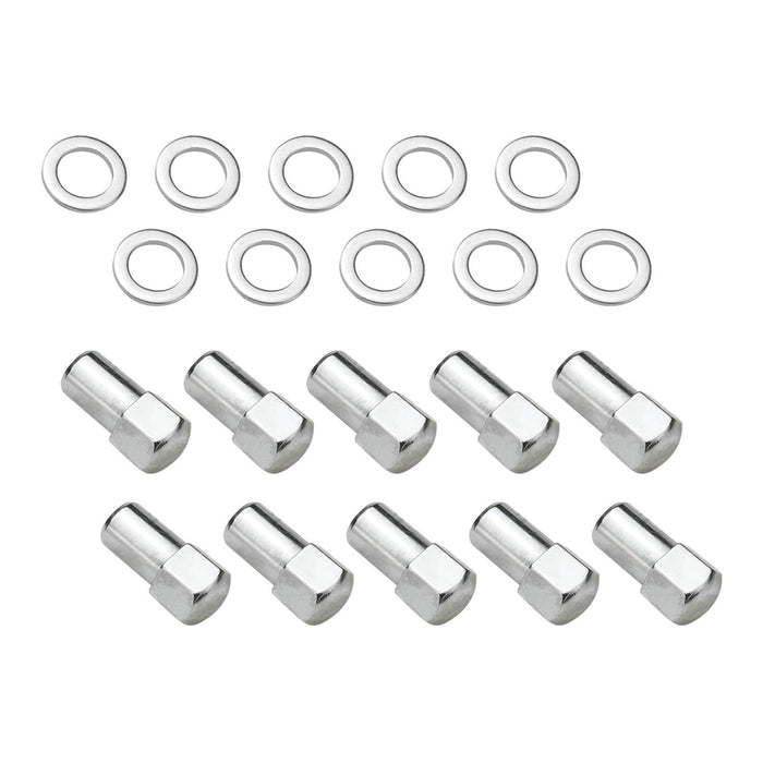 Wheel Lug Nut Kit Chrome, Street Pro 007 Dome head, length 1.70, 12 x 1.5, 1.00 inch shank, Set of 10