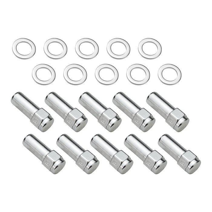 Wheel Lug Nut Kit, Chrome, Cragar, Weld, SST Mag, Length, 2.125, 12 x 1.5, 1.380 inch Shank, Set of 10