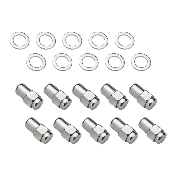 Wheel Lug Nut Kit, Chrome 002 Streetpro Mag, Length 1.56, 12 x 1.5, .700 shank, Set of 10