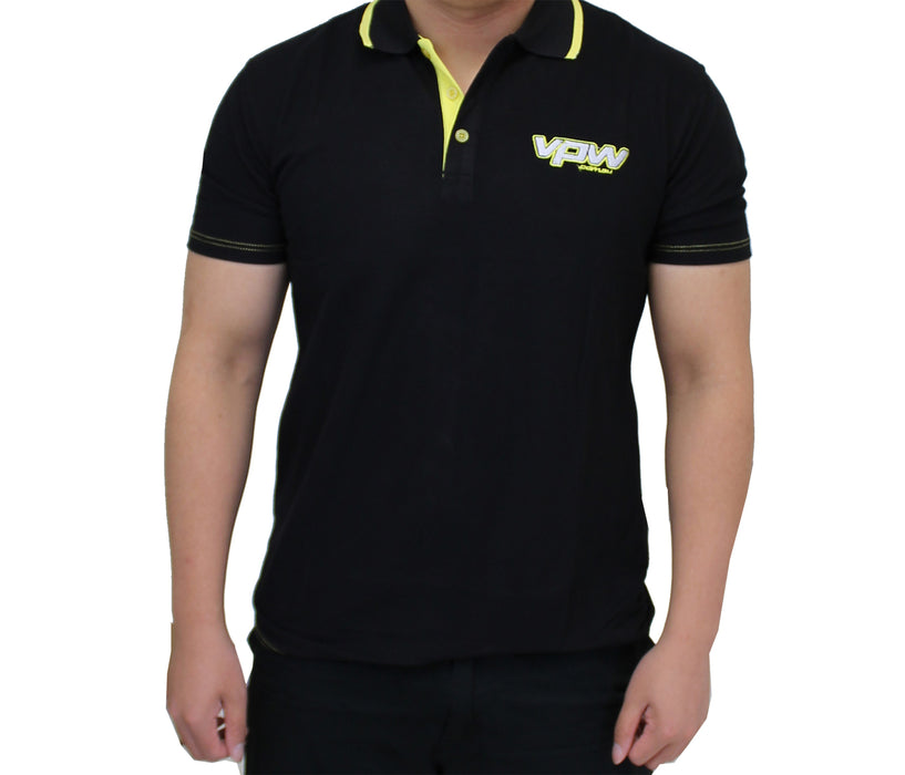 VPW CORPERATE POLO BLACK/YELLOW Medium