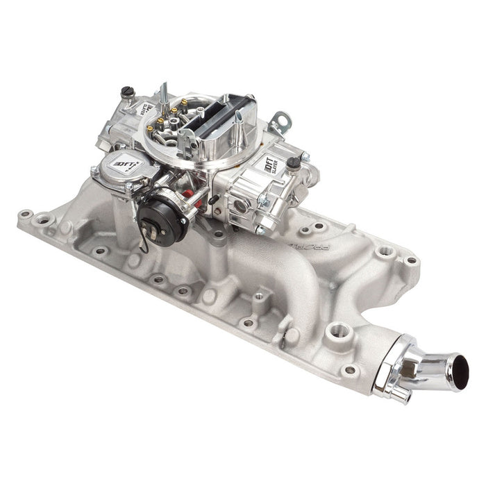 VPW Intake Manifold & Carburettor Kit, Silver Series Proflow Air Dual Intake , Quick Fuel 600 CFM Vac ,Electric Choke Carbutetor, SB For Ford 289,302W