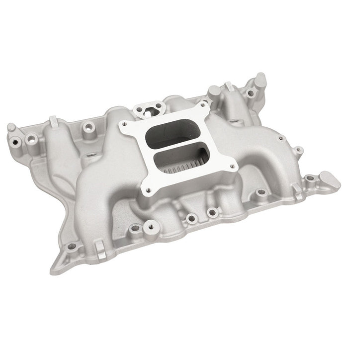 VPW Intake Manifold, SB Ford 302, 351 Cleveland, Low Dual Plane, Aluminium, Square Bore, Natural, Each