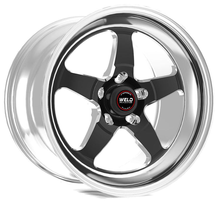 Weld RT-S S71 15 x 4" Wheel, Polished with Black Center (WE71LB-504B25A)