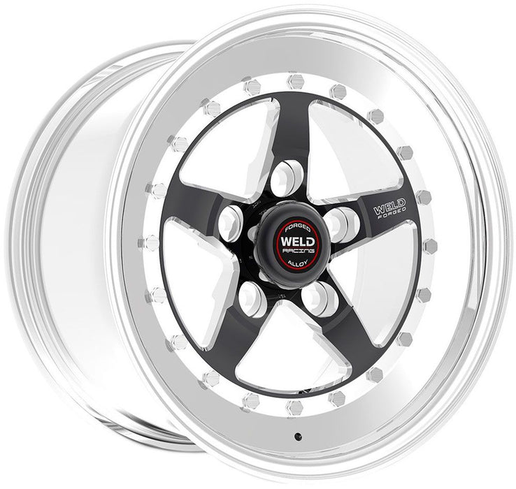 WeldStar RT 15" x 4" Wheel, Polished with Black Center