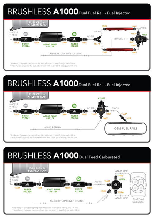 Aeromotive A1000 Brushless Variable Speed Fuel Pumps 11193