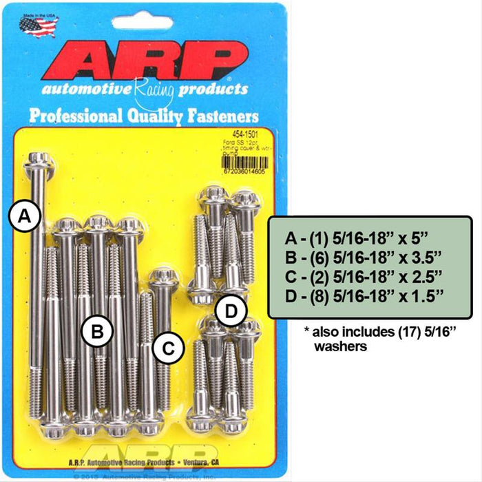 ARP Timing Cover Bolt Kits 454-1501