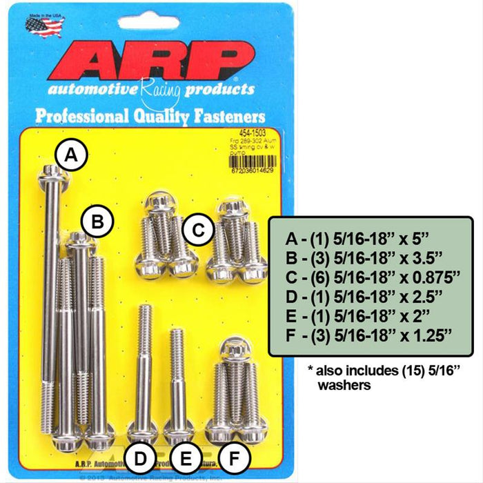 ARP Timing Cover Bolt Kits 454-1503