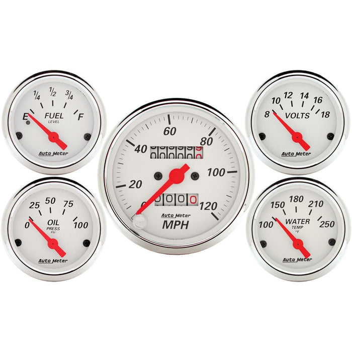 AutoMeter Arctic White Analog Gauge Kits 1300