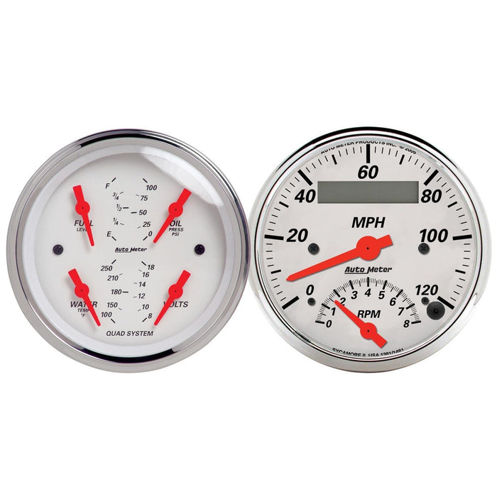 AutoMeter Arctic White Analog Gauge Kits 1309