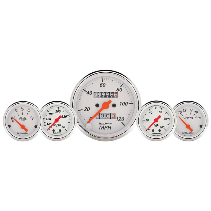 AutoMeter Arctic White Analog Gauge Kits 1340