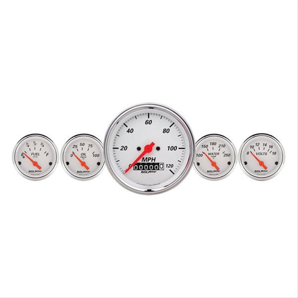 AutoMeter Arctic White Analog Gauge Kits 1340