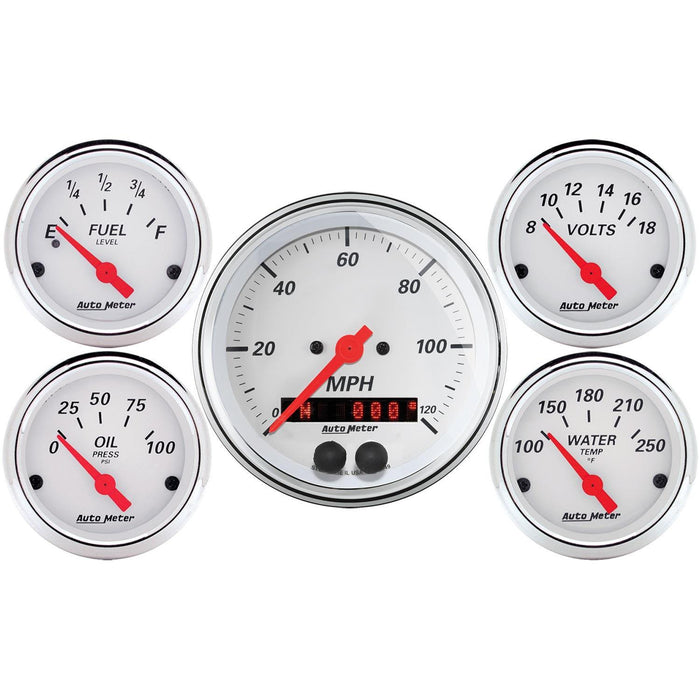 AutoMeter Arctic White Analog Gauge Kits 1350