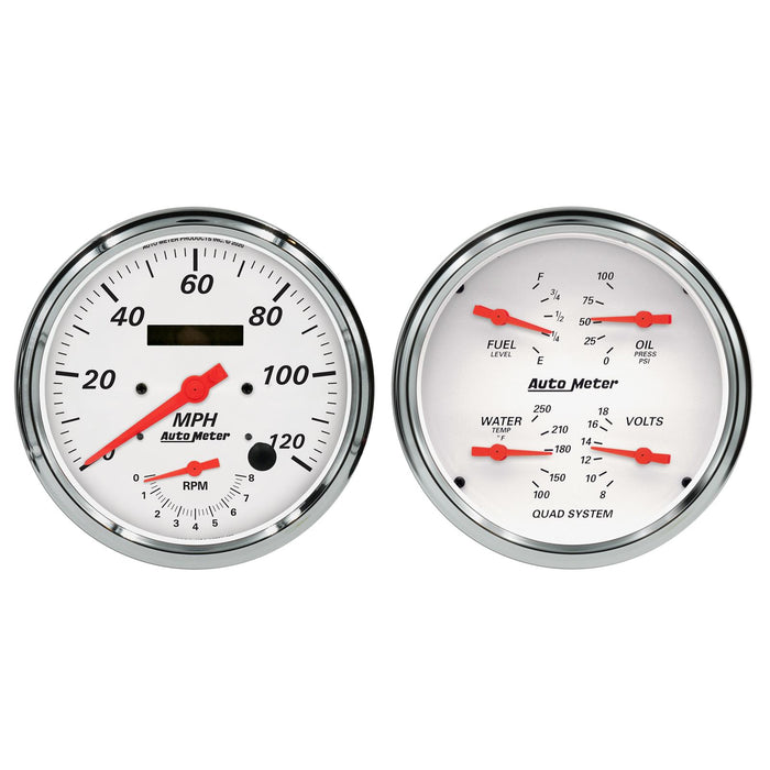 AutoMeter Arctic White Analog Gauge Kits 1352