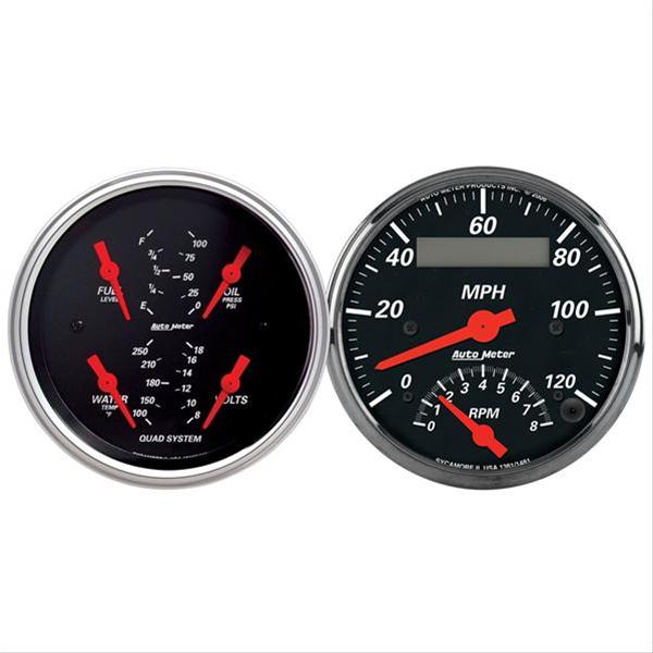 AutoMeter Designer Black Series Analog Gauge Kits 1409