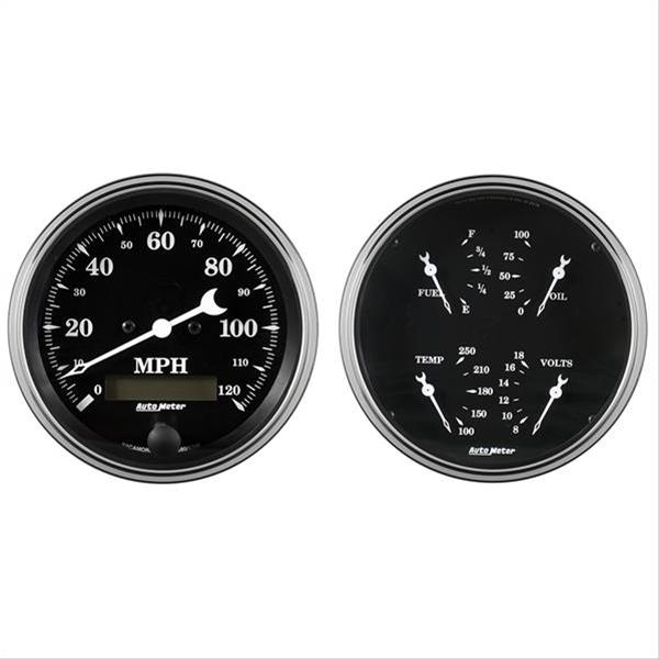 AutoMeter Old Tyme Black Series Analog Gauge Kits 1703