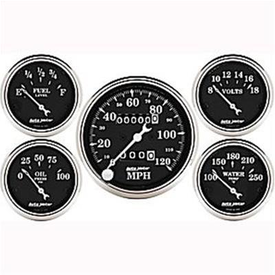 AutoMeter Old Tyme Black Series Analog Gauge Kits 1708