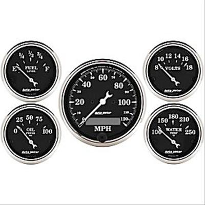 AutoMeter Old Tyme Black Series Analog Gauge Kits 1709