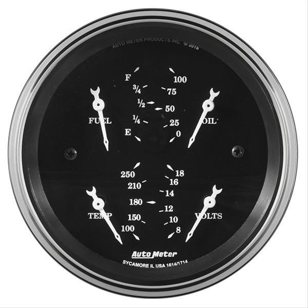 AutoMeter Old Tyme Black Series Analog Gauge Kits 1713