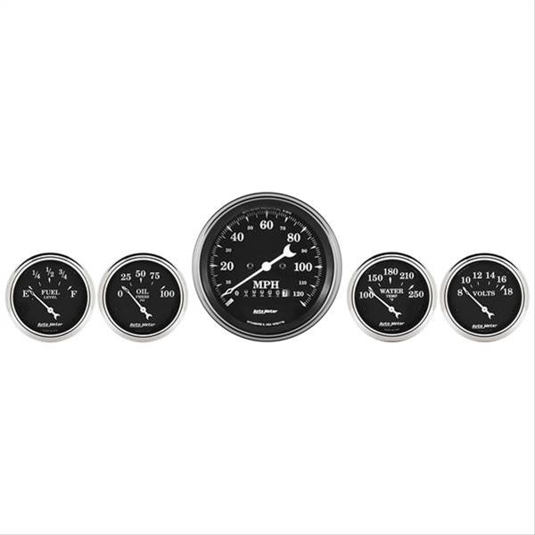 AutoMeter Old Tyme Black Series Analog Gauge Kits 1740