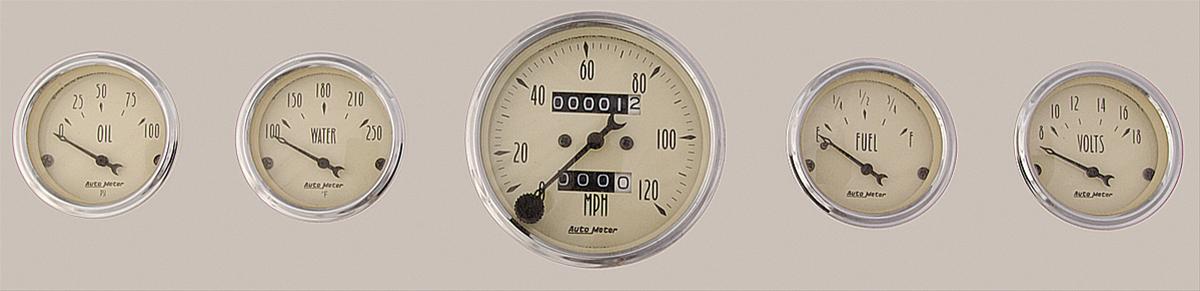 AutoMeter Antique Beige Analog Gauge Kits 1808