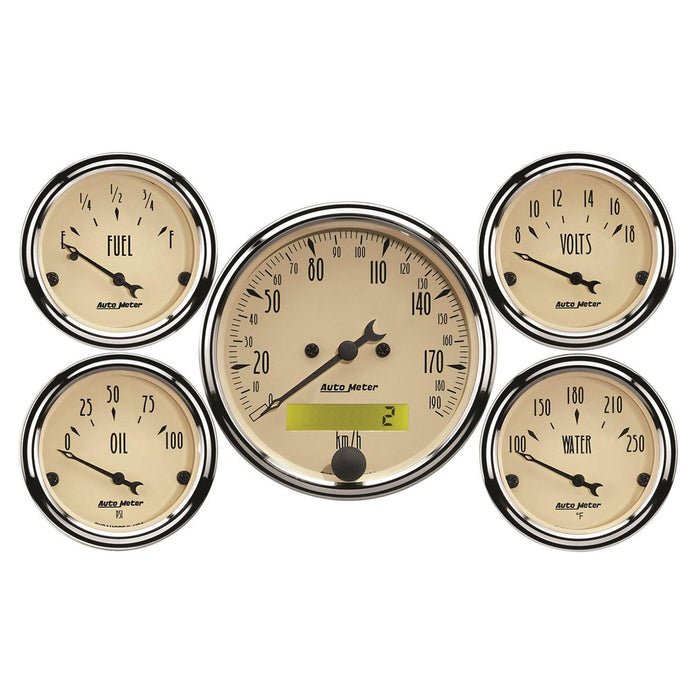 AutoMeter Antique Beige Analog Gauge Kits 1809-M