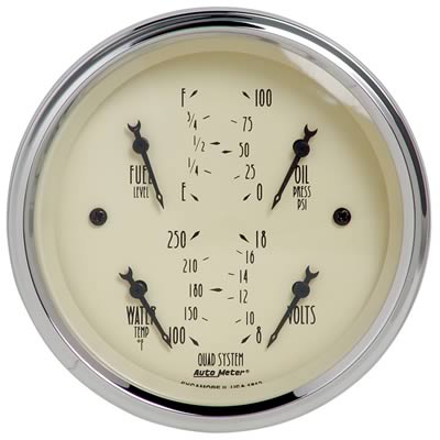 AutoMeter Antique Beige Analog Gauge Kits 1812