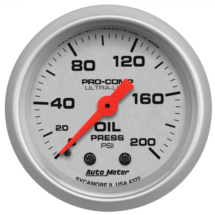 AutoMeter Ultra-Lite Analog Gauges 4322