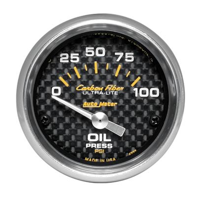 AutoMeter Carbon Fiber Ultra-Lite Analog Gauges 4727