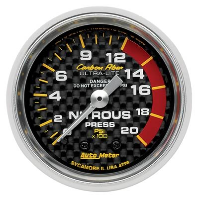 AutoMeter Carbon Fiber Ultra-Lite Analog Gauges 4728