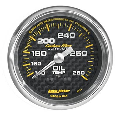 AutoMeter Carbon Fiber Ultra-Lite Analog Gauges 4741