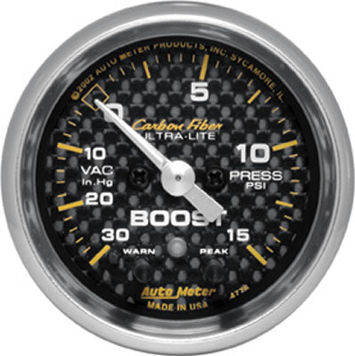 AutoMeter Carbon Fiber Ultra-Lite Analog Gauges 4776