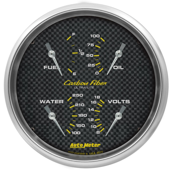 AutoMeter Carbon Fiber Analog Gauge Kits 4819