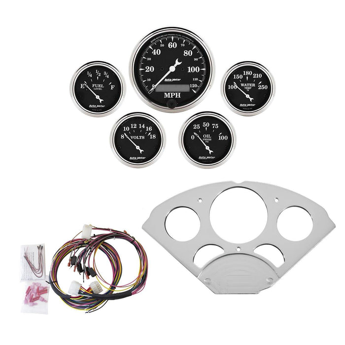 AutoMeter Old Tyme Black Series Instrument Clusters 7033-OTB