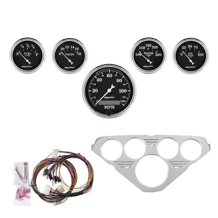 AutoMeter Old Tyme Black Series Instrument Clusters 7036-OTB