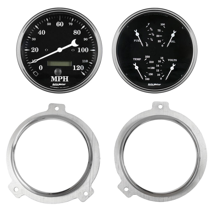 AutoMeter Old Tyme Black Series Instrument Clusters 7038-07