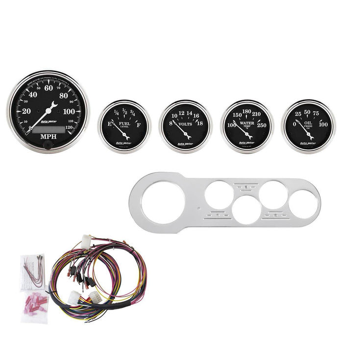 AutoMeter Old Tyme Black Series Instrument Clusters 7042-OTB