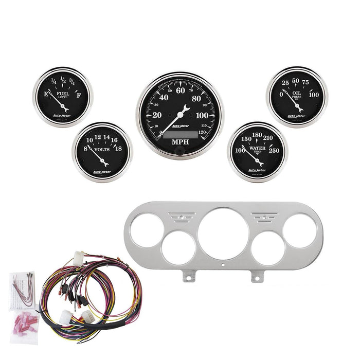 AutoMeter Old Tyme Black Series Instrument Clusters 7044-OTB