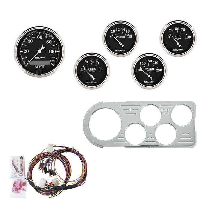 AutoMeter Old Tyme Black Series Instrument Clusters 7046-OTB