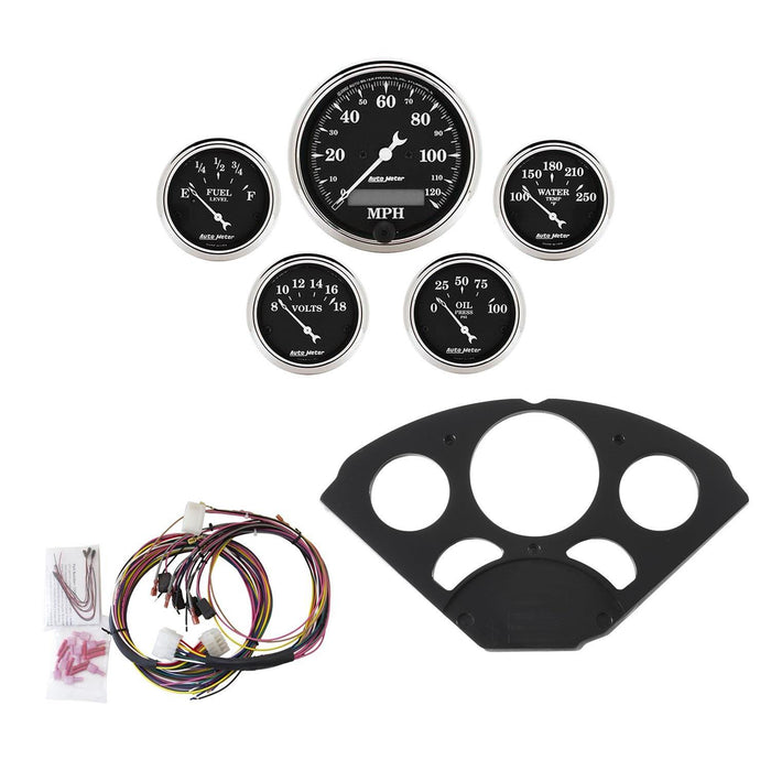 AutoMeter Old Tyme Black Series Instrument Clusters 7055-OTB