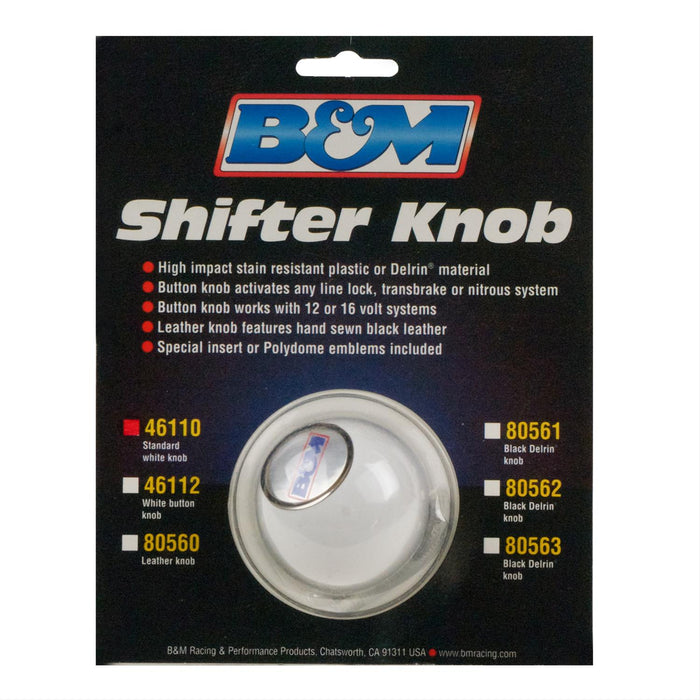 B&M White Shifter Knobs 46110