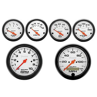 Summit Racing™ AutoMeter Phantom Analog Gauge Pro Packs 07-0000