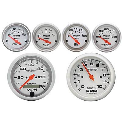 Summit Racing™ AutoMeter Ultra-Lite Analog Gauge Pro Packs 07-0002