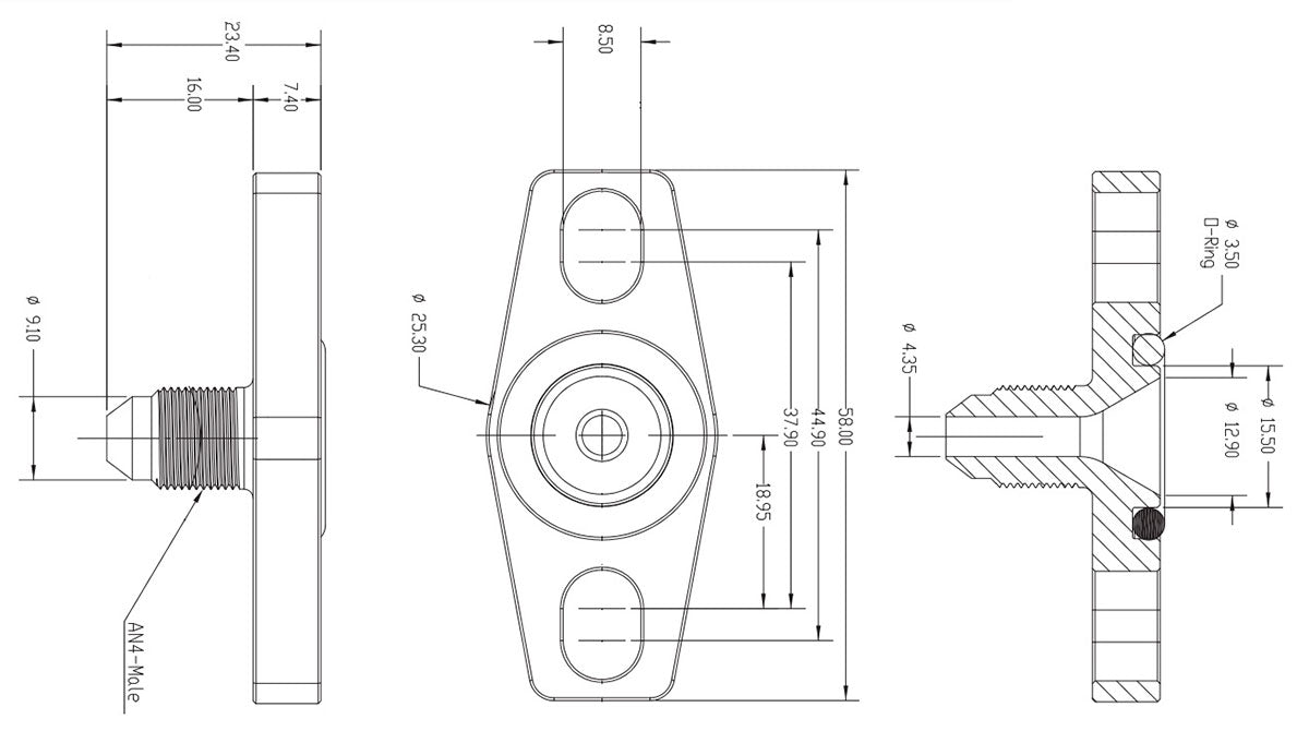 Turbo Oil Feed Adapter AF463-08