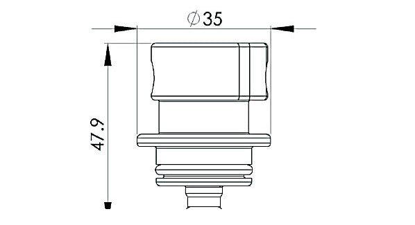 Fuel Rail Adapter (Black) AF64-2062BLK