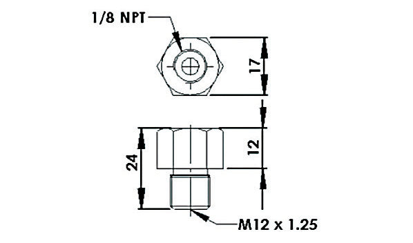 Fuel Rail Adapter (Black) AF64-2063BLK