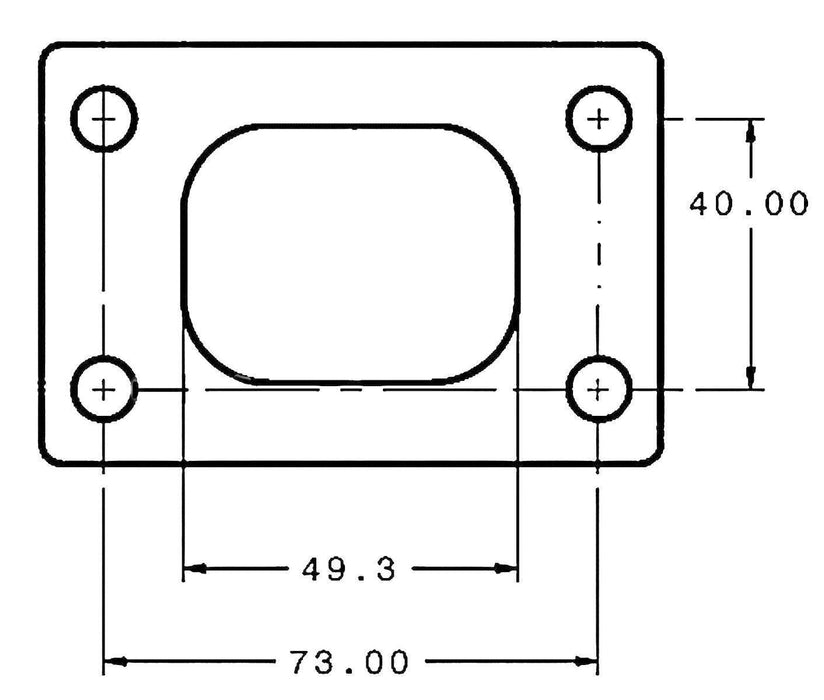 T28 Stainless Steel Turbine Inlet Flange AF9551-0001