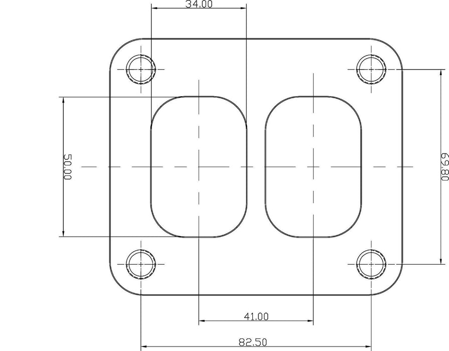 Stainless Steel Turbine Inlet Flange Twin Entry AF9551-0003