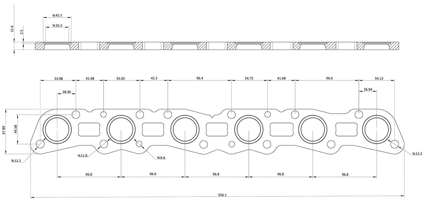 Nissan RB20, RB25, RB26 Header Flange AF9551-1020