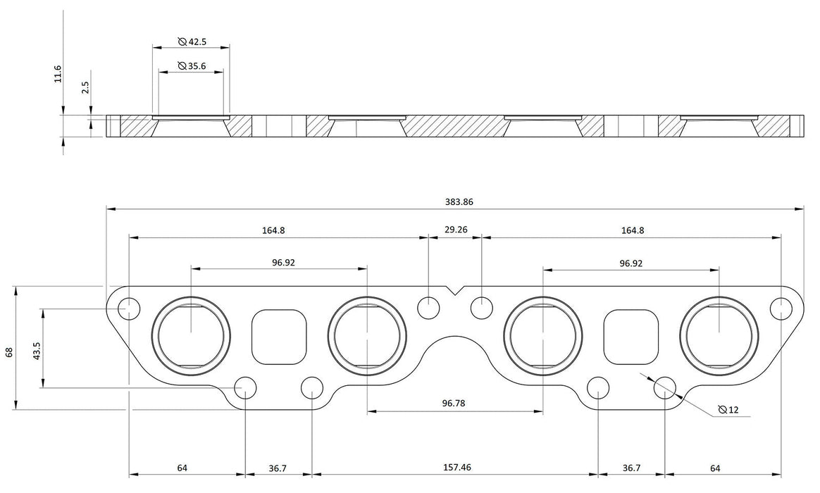 Nissan SR20 Header Flange AF9551-1022